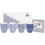 Blaue Moderne TOKYO design studio Kaffeetassen-Sets aus Porzellan 4-teilig 