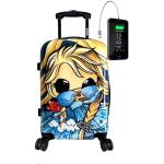 Tokyoto Luggage Handgepäck-Trolleys & Kabinentrolleys mit Reißverschluss aus Nylon abschließbar für Mädchen S - Handgepäck 