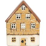 Cremefarbene Landhausstil 9 cm Lichthäuser & Weihnachtsdörfer aus Keramik 