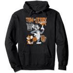 Schwarze Tom und Jerry Herrenhoodies & Herrenkapuzenpullover mit Basketball-Motiv Größe S 