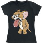Schwarze Tom und Jerry Rundhals-Ausschnitt Kinder T-Shirts für Babys Größe 164 