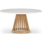 Tom Dixon Fan Runde Lounge Tische 90 cm aus Birkenholz Breite 0-50cm, Höhe 0-50cm, Tiefe 0-50cm 