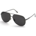 Graue Tom Ford Retro Sonnenbrillen aus Metall für Herren 