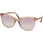 Braune Tom Ford Cateye Sonnenbrillen aus Kunststoff für Damen 