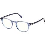 Blaue Tom Ford Runde Brillenfassungen aus Kunststoff für Herren 