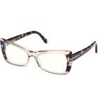 Beige Tom Ford Rechteckige Brillenfassungen aus Kunststoff für Damen 