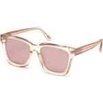 Reduzierte Goldene Tom Ford Verspiegelte Sonnenbrillen aus Kunststoff für Damen 