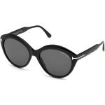 Schwarze Tom Ford The Beatles Runde Runde Sonnenbrillen aus Kunststoff für Damen 