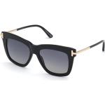 Schwarze Tom Ford Sonnenbrillen polarisiert aus Kunststoff für Damen 