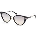Reduzierte Schwarze Tom Ford Verspiegelte Sonnenbrillen für Damen 