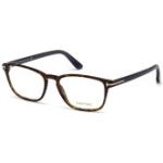 Braune Tom Ford Rechteckige Vollrand Brillen aus Kunststoff für Herren 