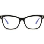 Schwarze Tom Ford Rechteckige Vollrand Brillen aus Kunststoff für Damen 