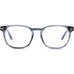 Blaue Tom Ford Rechteckige Kunststoffbrillengestelle für Herren 