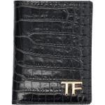 Schwarze Tom Ford Brieftaschen aus Kalbsleder klappbar für Herren 