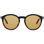 Braune Tom Ford Runde Runde Sonnenbrillen aus Kunststoff für Herren 