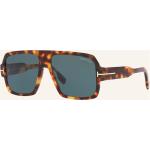 Blaue Tom Ford Browline Sonnenbrillen aus Kunststoff für Herren 