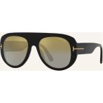 Schwarze Tom Ford Runde Runde Sonnenbrillen aus Kunststoff für Herren 