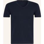 Dunkelblaue Kurzärmelige Tom Ford Ford T-Shirts aus Jersey für Herren Übergrößen 