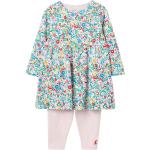 Blumenmuster Langärmelige Joules Mini Kinderkleider mit Leggings mit Knopf aus Jersey Größe 74 