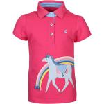 Reduzierte Pinke Joules Kinderpoloshirts & Kinderpolohemden mit Pferdemotiv mit Glitzer aus Baumwolle für Mädchen Größe 92 