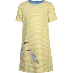Gelbe Gestreifte Kurzärmelige Joules Jerseykleider für Kinder mit Reißverschluss aus Baumwolle für Mädchen Größe 122 