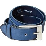 Reduzierte Blaue Vintage Tom Ramsey Ledergürtel aus Büffelleder für Herren Länge 95 