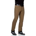 Sandfarbene Unifarbene Casual Atmungsaktive Tom Ramsey Stoffhosen mit Reißverschluss aus Baumwolle für Herren Größe XXL 