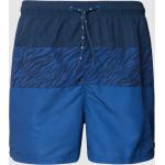Marineblaue Tom Tailor Herrenbadehosen aus Polyester Größe XL 
