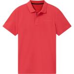 Rote Bestickte Kurzärmelige Tom Tailor Kurzarm-Poloshirts für Herren Größe M 
