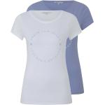Reduzierte Bunte Kurzärmelige Tom Tailor T-Shirts aus Baumwolle für Damen Größe XS 2-teilig 