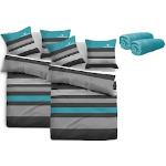 Reduzierte Graue Moderne Tom Tailor Bettwäsche Sets & Bettwäsche Garnituren mit Reißverschluss aus Renforcé maschinenwaschbar 135x200 