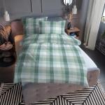 Reduzierte Grüne Motiv Tom Tailor Motiv Bettwäsche aus Flanell 135x200 2-teilig 