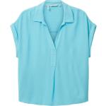 Cyanblaue Tom Tailor Tunika-Blusen für Damen Größe M 