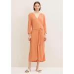 Orange Casual Langärmelige Tom Tailor Sommerkleider aus Viskose für Damen für den für den Sommer 
