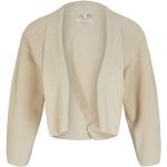Reduzierte Sandfarbene Unifarbene Tom Tailor Strickboleros aus Baumwolle für Damen Größe 3 XL 