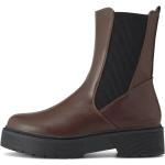 Braune Tom Tailor Ankle Boots & Klassische Stiefeletten aus Kunstleder Größe 40 