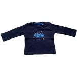 Blaue Langärmelige Printed Shirts für Kinder & Druck-Shirts für Kinder aus Baumwolle für Jungen Größe 68 