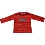 Rote Langärmelige Printed Shirts für Kinder & Druck-Shirts für Kinder aus Baumwolle für Jungen Größe 74 