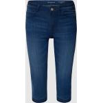 Marineblaue Tom Tailor Denim Capri-Jeans mit Reißverschluss aus Baumwollmischung für Damen Größe XXL 