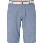 Blaue Unifarbene Casual Tom Tailor Chino-Shorts mit Reißverschluss aus Baumwollmischung für Herren Größe XS für den für den Sommer 