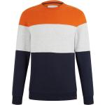 Blaue Color Blocking Tom Tailor Rundhals-Ausschnitt Herrensweatshirts Größe S 