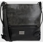 Schwarze Tom Tailor Damenschultertaschen & Damenshoulderbags aus Leder mit Außentaschen 