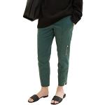 Grüne Unifarbene Business Tom Tailor Freizeithosen aus Satin für Damen Weite 36 für Partys 