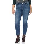 Blaue Tom Tailor Alexa Slim Fit Jeans mit Reißverschluss aus Denim für Damen Weite 32 
