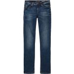 Blaue Unifarbene Tom Tailor Alexa Bio Straight Leg Jeans aus Denim für Damen Weite 33, Länge 30 