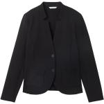 Schwarze Unifarbene Tom Tailor Baumwollblazer aus Baumwolle für Damen Größe S 