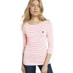 Reduzierte Peachfarbene Langärmelige Tom Tailor T-Shirts für Damen Übergrößen für Partys 