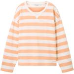 Reduzierte Orange Gestreifte Tom Tailor Bio Damensweatshirts Größe L 