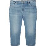 Reduzierte Blaue Unifarbene Tom Tailor Capri-Jeans aus Denim für Damen Größe XS 