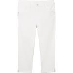 Weiße Unifarbene Tom Tailor Bio Capri-Jeans aus Denim für Damen Größe XXL 